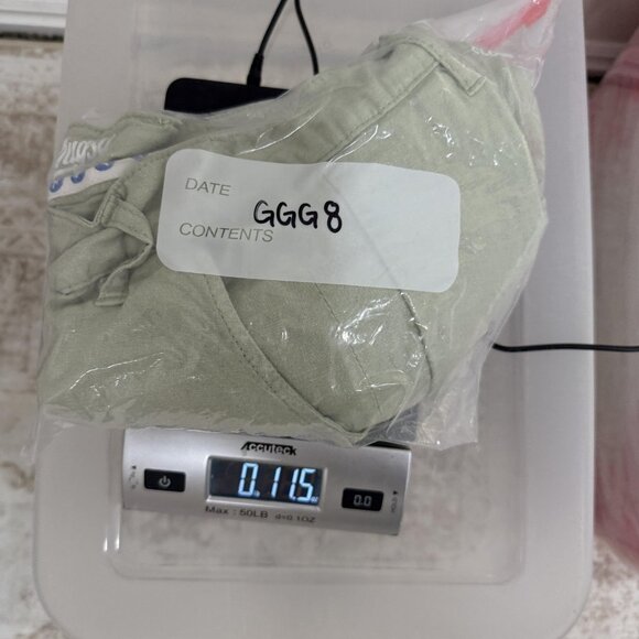 Mugsy Roscoe Shorts Mens Large Green Stretch Linen Blend Casual Summer L1SNOV-36 - Picture 13 of 13